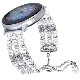 FitTurn Beaded Bracelet Intended for Amazfit GTS 4 mini/GTS 3/GTS 2/GTS 2e/GTS 2 mini/GTR 42mm/Bip 3pro SmartWatch -Adjustable Bling Metal Crystal Strap Jewelry Bangle Wrist Strap Bracelet Rhinestone (Silver)