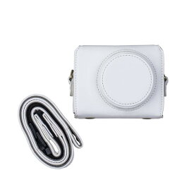 【KOOWL】対応 Sony ソニー VLOGCAM ZV1 ZV-1専用 カメラケース PU カメラカバー カメラバッグ カメラホルダー、付属品：ショルダーストラップ、便携·防水·防振 (ホワイト)