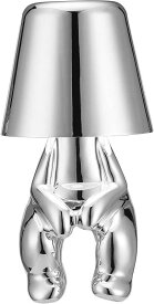 シンカーランプコレクションSilver dwarf（小人ランプ） タッチテーブルランプ コードレス 気分が上がるランプ USB充電式 LED充電 装飾照明器具 プレゼントに最適 (Silver8061)