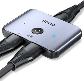 llano 8K@60Hz 双方向 HDMI切替器 HDMI 2.1 スイッチ Ultra HD 8K スプリッター アルミニウム 4K@120Hz HDMI切替器 PS4/PS5 Xbox Roku Apple TV Fire Stick Sony TV用