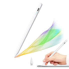 iPad タッチペン Quyiounasp アップルペンシル互換 iPadペン スタイラスペン 超高感度 極細 軽量 傾き感知/誤作動防止/Bluetooth ペンシル Type-C 急速充電 10分間充電 12時間使用 可能耐摩 2018年以降iPad