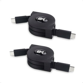 Cable Matters USB Type Cケーブル 1m 巻き取り式 USB Type C巻き取り充電ケーブル 高出力 3A 急速充電 2本セット 巻き取り充電ケーブル