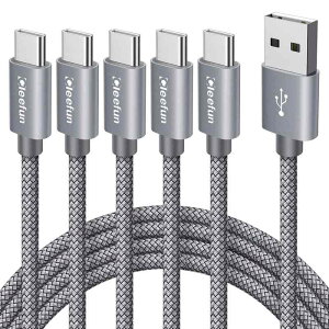 [1.8m 5{] USB Type C/^Cvc P[u CLEEFUN USB C }[d P[u f[^] R[h c ϋv fh~ iC҂ iPhone15 iPhone15 ProAGalaxy S10 S9 Not