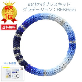 ミユキ MIYUKI のびのびブレスレットキット ブレスレット ハンドメイド クラフト デリカビーズ ペヨーテステッチ【アクセサリーハンドメイドキット】ミユキ(Miyuki) のびのびブレスキット『グラデーション：BFK655』