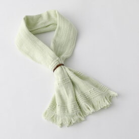 ショール ストール　肩掛け ひざ掛け マフラー オリム ORIMU コットンガーゼマフラー　今治タオル　冷え オリム（ORIM） 　ひんやりコットンマフラー 　VD-1500 【2.グリーン】