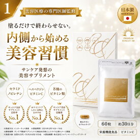 【プレミアムサンカットDR】60粒・約30日分 サンケア サプリ・美容サプリ セラミド・ノビレチン・ヘスペリジン・ビタミンC 医師監修・日本製 紫外線が気になる方に ゴルフ・アウトドア