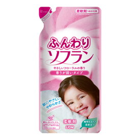 ソフラン ふんわりソフラン やさしいフローラルの香り つめかえ用(500ml) 洗濯用品 柔軟剤 花粉吸着防止 ライオン(LION)