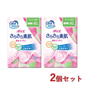 2個セット 少量用(40cc、長さ23cm) ポイズ さらさら素肌 吸水ナプキン 22枚入 日本製紙クレシア(Crecia) 瞬間消臭 尿漏れ【送料込】【今だけ限定SALE】