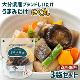 原木栽培乾椎茸生産量日本1位 大分産ブランド椎茸 うまみだけ にく丸 40g×3袋セット トレーサビリティ参加 チャック付きスタンドパック 冷凍保存可能 王将椎茸【送料無料(北海道除く)】