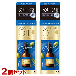 ルシードエル(LUCIDO-L) アルガンリッチオイル #EXヘアリペアオイル 60ml×2個セット ダメージ補修 マンダム (mandom)【送料込(北海道除く)】