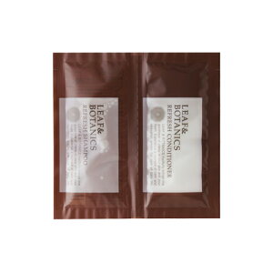 リーフ&ボタニクス(LEAF&BOTANICS) リフレッシュヘアケアパウチ(シャンプー&コンデ) トライアルセット 各10ml(1回分) お試し 旅行用 松山油脂(matsuyama)