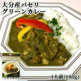 大分県産パセリ＆おおいた冠地どり 大分パセリカレー 1人前(180g) グリーンカレー レトルトカレー アダージョ Adagio