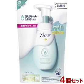 ダヴ(Dove) センシティブマイルド クリーミー泡洗顔料 つめかえ用 125ml×4個セット 洗顔フォーム 敏感肌用 カモミールエキス ユニリーバ(Unilever)【送料込】