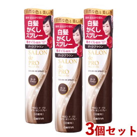 3個セット 白髪用【ダークブラウン】カラーオンスプレー 82g サロンドプロ(SALON de PRO ) ダリヤ (DARIYA)【送料込】