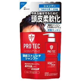 プロテク(PRO TEC) 頭皮ストレッチ シャンプー 詰替用 230g 医薬部外品 頭皮ケア・ニオイ対策 ライオン(LION)