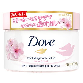 ダヴ(Dove) クリーミースクラブ サクラ＆ムスク 298g 角質オフ＆保湿ケア ボディスクラブ 顔以外の全身に使用可 ユニリーバ(Unilever)