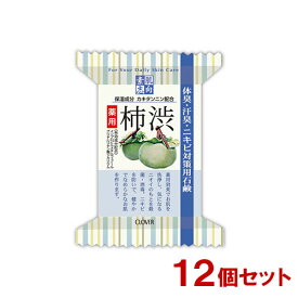 素肌志向 柿渋 体臭・汗臭・ニキビ対策用石鹸 120g×12個セット クロバーコーポレーション 【送料込】