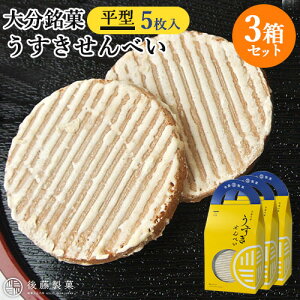 大分臼杵銘菓 生姜の幸 うすきせんべい(臼杵煎餅) 平型 5枚入×3箱セット 持ち手付き化粧箱 個包装 国産素材 お配り お土産 プチギフト お持たせ 後藤製菓【送料込(北海道除く)】