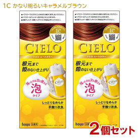 【2個セット】 シエロ(CIELO) ムースカラー 1C かなり明るいキャラメルブラウン 白髪用 ホーユー(hoyu) 【送料込】 白髪染め