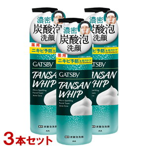 ギャツビー(GATSBY) マイクロスパークリング泡洗顔 アクネケア 200g×3本セット 薬用ニキビ予防 炭酸洗顔フォーム マンダム(mandom)【送料込(北海道除く)】