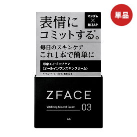 マンダム×RIZAP ゼットフェイス(ZFACE) バイタライジング ミネラルクリーム03 100g オールインワン メンズスキンケア mandom【単品送料込(北海道除く)】
