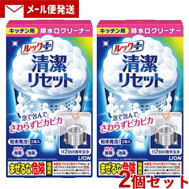 ライオン ルックプラス 清潔リセットキッチン用排水口クリーナー 40g(2包入り)×2個セット LION【メール便送料込】