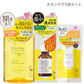 ケアナボーテ KEANA BEAUTE 洗顔前の毛穴づまり落とし 40g + 毛穴肌ひきしめ化粧水 300ml + VC10濃美容液 30ml 明色化粧品 MEISHOKU 送料込