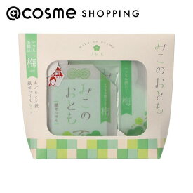 「ポイント10倍 12月10日」おくりもの商店街 みこのおとも 紙せっけんとあぶらとり紙セット 梅 各30枚 アットコスメ
