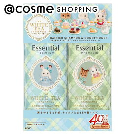 「ポイント10倍 1月20日」 エッセンシャル プレミアム バリアスパークルモイストポンプセット シルバニアファミリーデザイン/ホワイトティーの香り 430ml、430ml シャンプー・コンディショナーセット アットコスメ