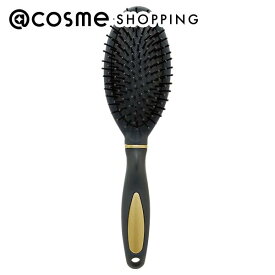 「ポイント10倍 3月4日20時〜6日」アイビル ブラックゴールドブラシ（クッション） W70×D45×H250 ヘアブラシ アットコスメ