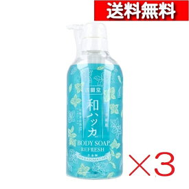 [ 3本 セット ] 潤素肌 和ハッカ クールボディソープ 480mL[4936201107643] [ 送料無料 ] コスメテックスローランド ボディケア 精油 アロマ リラックス リフレッシュ 柿渋 海泥 茶葉エキス ティーツリー配合