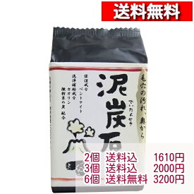 泥炭石 洗顔石鹸 100g 2個～ 洗顔 洗顔石けん 炭 パパイン カオリン 潤う さっぱり 洗顔せっけん 粘土成分 ベントナイト ペリカン石鹸 [4976631649191]