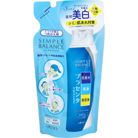 [ 2個 セット ] ウテナ シンプルバランス 美白ローション つめかえ用 200ml [4901234335325][送料込] フェイスローション スキンローション 多機能 スキンケア 乳状美白液 プラセンタエキス ヒアルロン酸配合 無香料 無着色 弱酸性 洗顔後はこれ1つ 医薬部外品