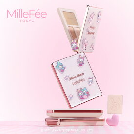 【ぷくぷくドロップシール付き】ミルフィー×メゾピアノ チート顔コントゥアパレット マットハイライト ノーズシャドウ くま消し 鏡付き 立体感 中顔面短縮 ハイライト シェーディング パウダー MilleFee ナルミヤキャラクターズ