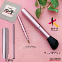 【熊野筆メイクブラシ】 熊野筆 携帯用 ななめフェイス・チークブラシ＆リップブラシ 2本セット （ギフトBOX無し）日本製【メイクブラシセット 天然毛 スライド式 パウダーブラシ 山羊毛 フェイスブラシ 熊野化粧筆 おすすめ 誕生日 女性 プレゼント 人気 旅行 外出 】＊