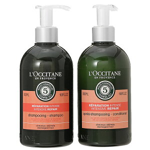 最大3,500円OFFクーポン配布中!【セット】 ロクシタン L'OCCITANE ファイブハーブス リペアリング 500mL ボトルセット (シャンプー 500mL + コンディショナー 500mL) 母の日 ギフト