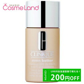 500円OFFクーポン配布中★29日23:59まで！クリニーク CLINIQUE イーブンベター メークアップ 15 SPF15 PA++ 30mL リキッドファンデーション リキッドファンデーション 母の日