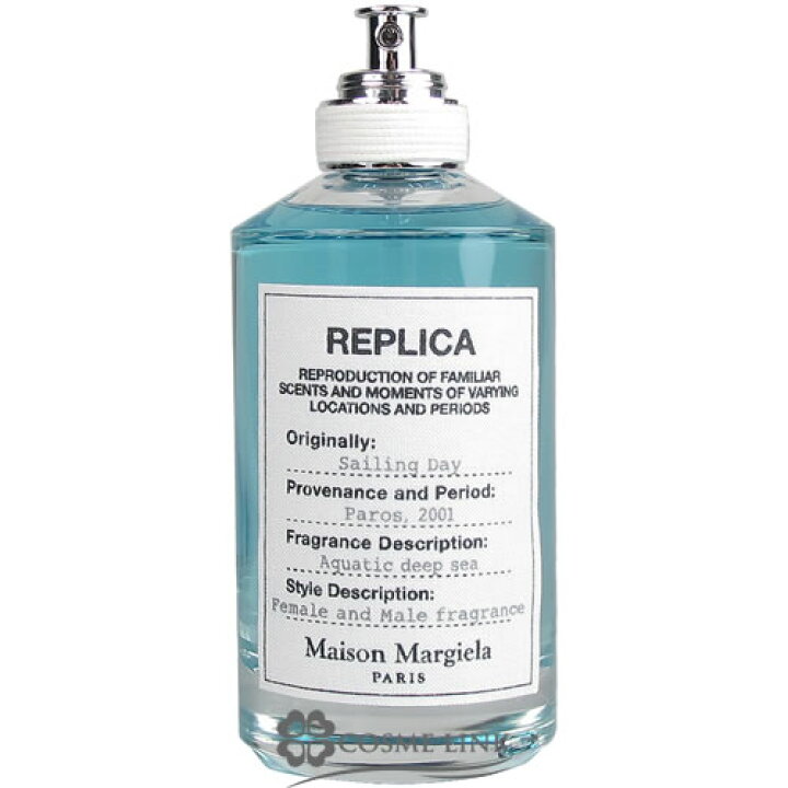 楽天市場】メゾン マルジェラ レプリカ オードトワレ セーリング デイ 100ml 香水 【メール便(ゆうパケット)対象外】 【SG】 : コスメリンク 楽天市場】メゾン マルジェラ レプリカ オードトワレ セーリング デイ 100ml 香水 【メール便(ゆうパケット)対象外】 【SG】 : コスメリンク