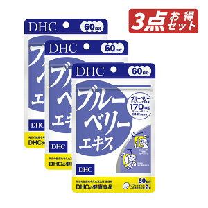 【クーポン利用で最大150円OFF】【即納】【国内正規品・セット販売・メール便発送・送料無料】まとめ買い DHC ブルーベリーエキス 60日分(120粒入*3袋セット) サプリメント 健康食品 美容 栄養