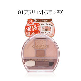 【クーポン利用で最大150円OFF】【即納】【国内正規品・3種類から選べる・メール便発送】CANMAKE キャンメイク プランぷくコーデアイズ（01アプリコットプランぷく、02サクラプランぷく or 03ミルクティプランぷく）涙袋用アイシャドウパレット