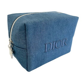 クリスチャンディオール クリスチャンディオール デニムポーチ (ノベルティ) #ブルー 【Christian Dior】【メール便可】