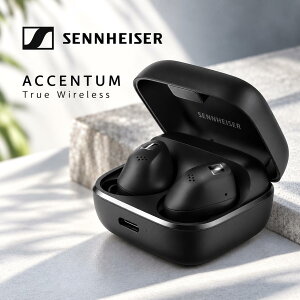 Sennheiser �[���n�C�U�[ ACCENTUM True Wireless ���C�����X�C���z�� �u���b�N 700262 Bluetooth 5.3 �m�C�Y�L�����Z�����O �O����荞�� �}���`�|�C���g �ő�28���ԍĐ� IP54 Qi���C�����X�[�d ���S���C����