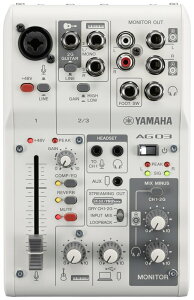 ���}�n(YAMAHA) ���C�u�X�g���[�~���O�~�L�T�[ 3�`�����l�� �z���C�g AG03MK2 W