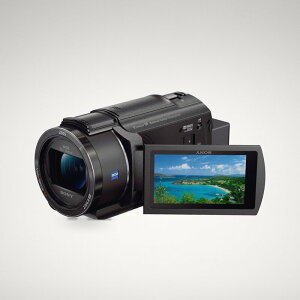 SONY(�\�j�[) 4K �r�f�I�J���� Handycam FDR-AX45A(2022�N���f��) �u���b�N �����������[64GB ���w�Y�[��20�{ ��Ԍ��w��u���␳ FDR-AX45A B