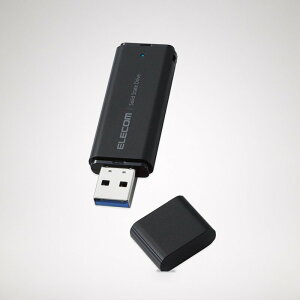 �G���R�� �O�t��SSD 1TB �|�[�^�u�� USB 5Gbps / USB3.2(Gen2)�Ή� ���^ �L���b�v�� �u���b�N ESD-EMC1000GBK