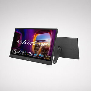 ASUS �|�[�^�u�����j�^�[/ZenScreen MB169CK-J/�|�[�^�u��USB���j�^�[ -15.6�C���` / �t��HD/IPS/�f���A��USB Type-C/�t���b�J�[�t���[/�u���[���C�g�y���@�\/�m���O���A�p�l�� / 360°��]�̃L�b�N�X�^��