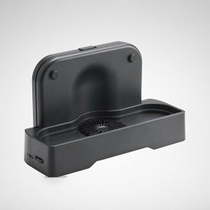 �G���R�� Nintendo Switch2��p ��p�t�@�� �h�b�O�p �c�u���A���u���ɑΉ� 4�i�K�p�x���� ���i�K�Œ��߂ł��镗�ʒ��߃X�C�b�` USB���d �u���b�N GM-NS225DC01BK