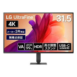 LG ���j�^�[32U720B-B 31.5�C���`/4K/��10.7���F�\��(8bit+FRC)/HDR/USB-C PD65W/��������