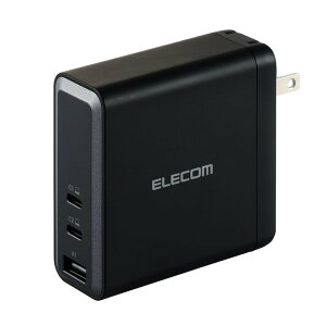 �G���R�� �[�d�� USB PD�Ή� 140W USB-C×2 USB-A×1 PPS�Ή� PSE�Z�p��K�� �y Macbook Pro 16�C���` iPad iPhone 16 ���Ή��z �u���b�N EC-AC96140BK