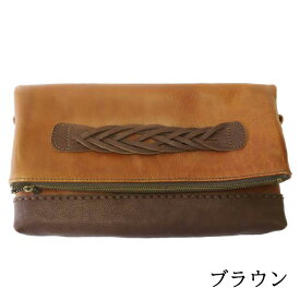 【スーパーSALE対象商品 80％OFF】【ブラウンのみ】 本革 3wayメッシュハンドル付ショルダークラッチ CIL シーアイエル 315c7031 lmd